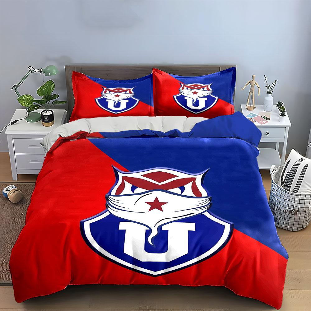 Red and Blue Shield Design Set Bedding Duvet Cover Set Duvet Cover Pillowcases (1 * Duvet Cover 2 * Pillowcases, without duvet insert)