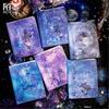20-Sheet Ice Crystal PET 3D Holographic Silver Sticker Pack, Starry Sky Patterns & Sparkling Effect, Self-Adhesive for Journal