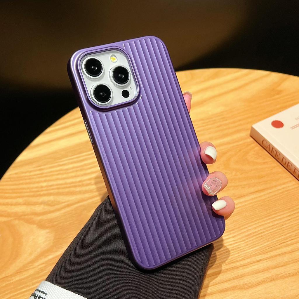 Frosted Anti-Fall Protective Case with Corrugated Light Shed Pattern for iPhone 16 Pro Max and Apple 5432