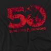 Dungeons & Dragons Mens Stacked Logo 50th T-Shirt