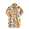 Рубашка мужская Hawaii, рубашка с рисунком из аниме, топы с короткими рукавами, летняя повседневная мужская одежда, уличная одежда, животные, кошки, ретро-футболки с 3D-принтом