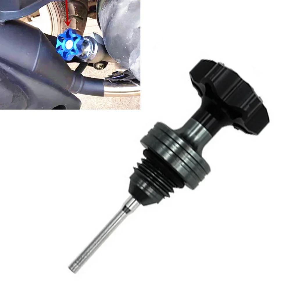 2024 New 1Pcs Scooter Motorcycle Engine Oil Dipstick Filler Cap Plug Engine Crankcase Oil Level Gauge Red Blue Black Aluminum