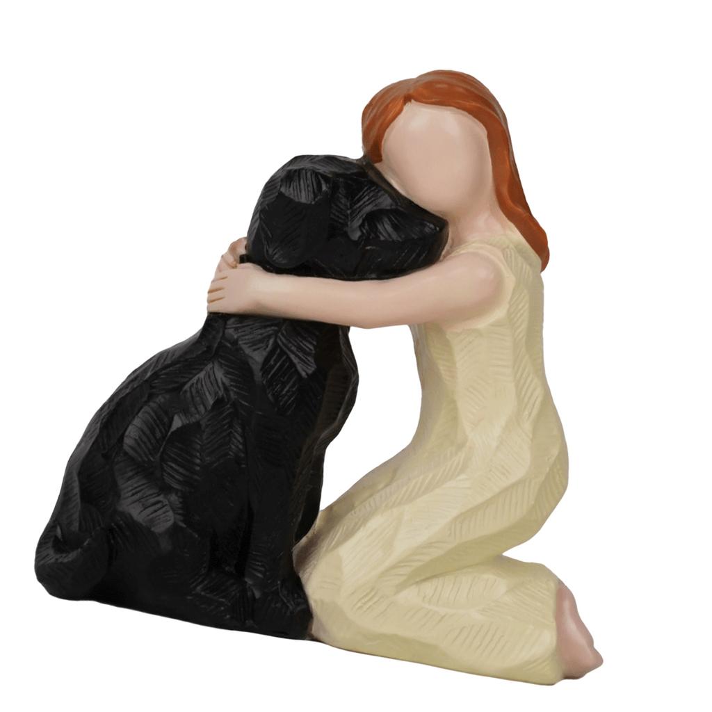 Пара Фигурка Семья Собака Смолы Статуэтка Родитель Сын Дочь Скульптура Домашний Рабочий Стол Книжные Полки Декор Орнамент Подарок