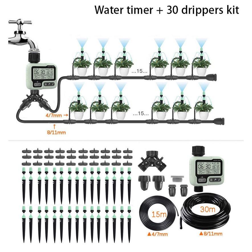 Интеллектуальная автоматическая система полива Садовая система полива балкона Растение Дождеватель Таймер воды