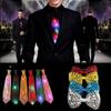 1X мигающий светящийся галстук-бабочка светодиодный мужской праздничный фонарь блестки галстук-бабочка свадьба случайный цвет