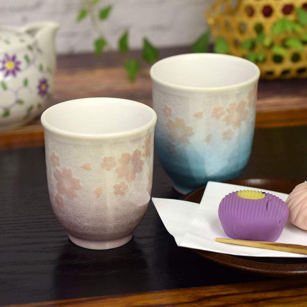 Пара чашек Стильная посуда Kutani Пара чашек Чайная чашка Ginsai Sakura Чайная чашка Керамическая брендовая японская посуда Сделано в Японии