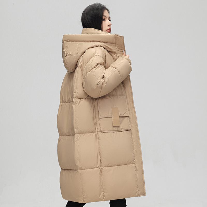 Хлопковая куртка женская длинная ниже колена новая хлопковая куртка утолщенная корейская версия свободная с капюшоном зимняя куртка-джокер с хлопковой подкладкой.