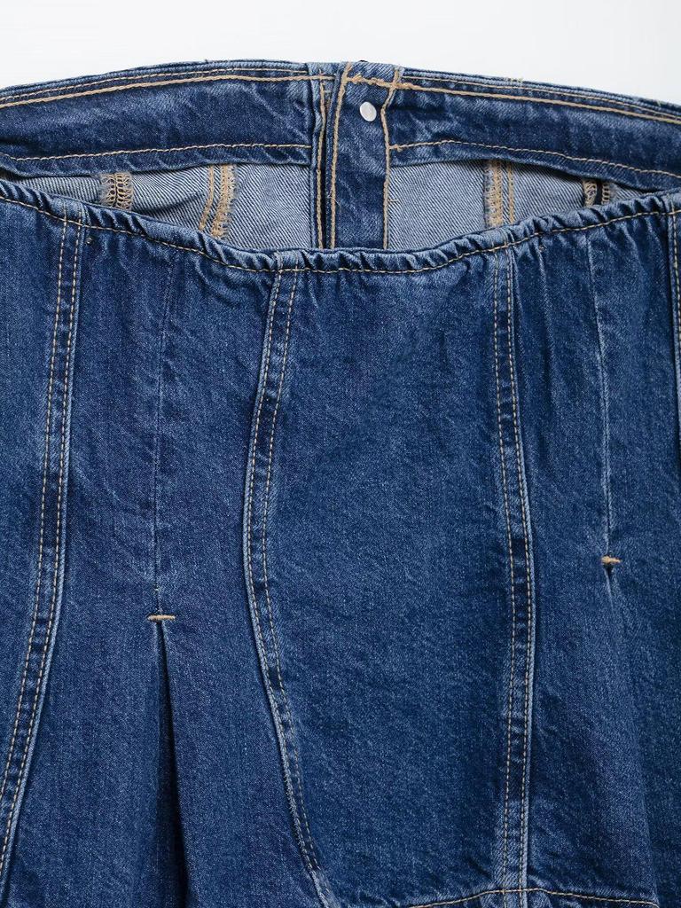 2025 Spring Women's Fashion: European & American Style Denim Bustier Top