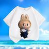 LABUBU Cartoon Fashion Short Sleeve Street Style Versatile 2025 for Boys and Girls