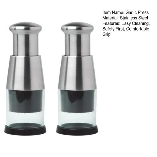 1/2 шт. Чеснокодавка из нержавеющей стали, ручной измельчитель продуктов, легко моется, измельчитель лука, противоскользящая ручка, измельчитель орехов, овощерезка