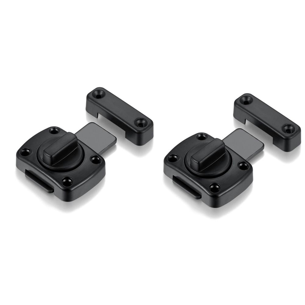 Black Door Lock Latch Rotate Bolt Gate Latches Portable Thickening Latch  Worker