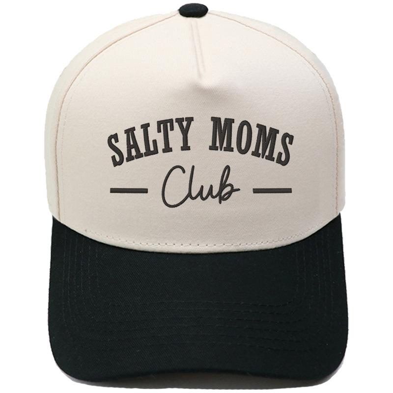 Шляпа тракера с вышивкой SALTY MOMS, яркая, с сочетанием цветов, бейсболка, для улицы, защита от солнца, папина шляпа, женская