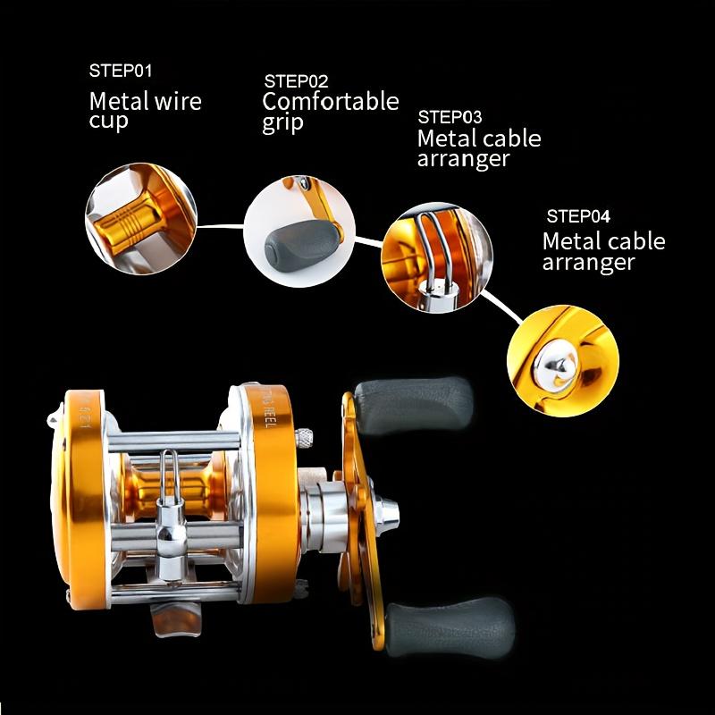 Катушка для бейткастинга из нержавеющей стали - Амбидекстральная, Цельнометаллическая конструкция с центробежной тормозной системой для морской и лодочной рыбалки