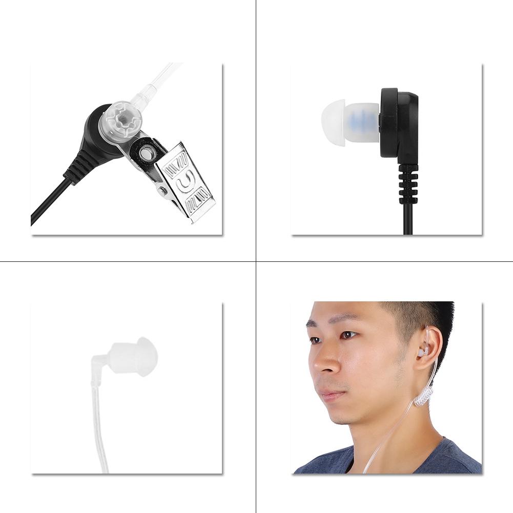 3.5mm Mono Listen Only Surveillance Acoustic Tube Earpiece Headset Anti Radiation for Radio
