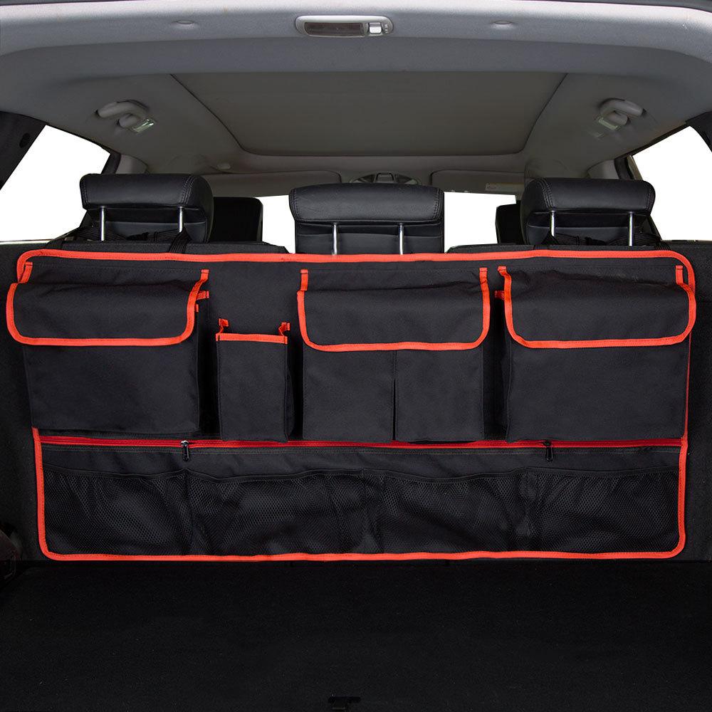 Universal Storage Pocket Multi-Pocket Car Trunk Organizer Hanging Back Seat Storage Bag with 9 Pockets Waterproof Cloth