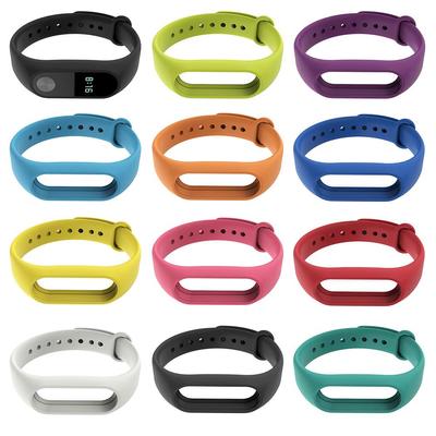 Mi Band 2 Ремешок для браслета Ремешок Miband Замена сплошного цвета силиконовый браслет
