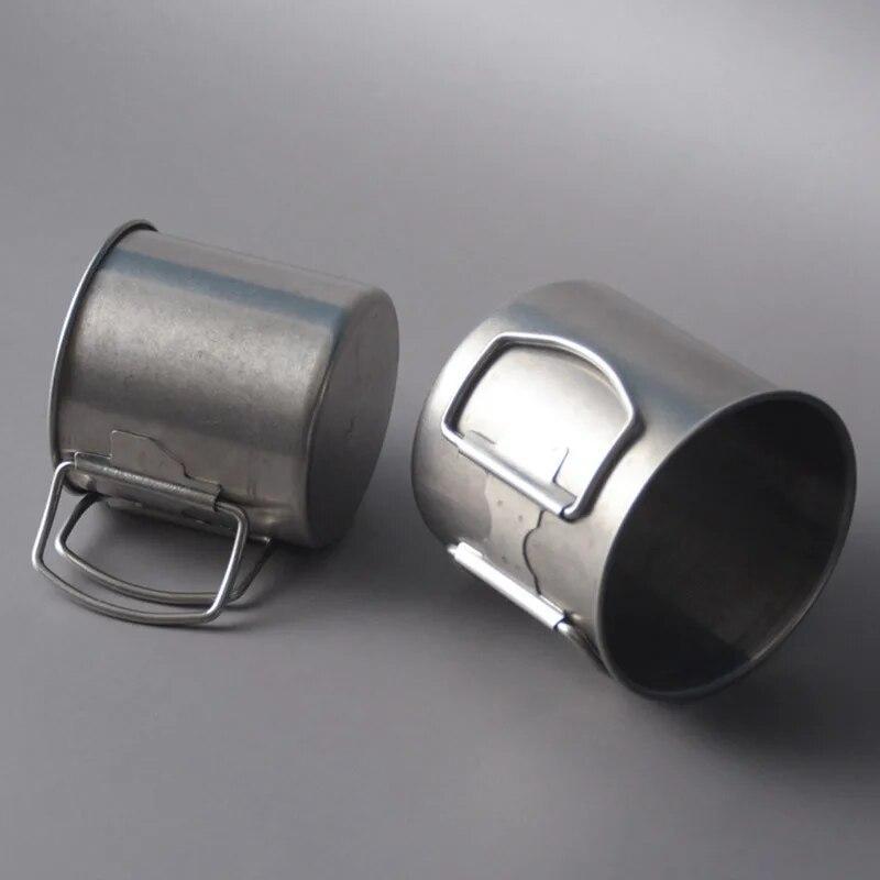 Чашка из нержавеющей стали портативная уличная дорожная кружка для кофе, чая, чашка для кемпинга, антиошпаривающая кухонная чашка для питья, сока, молока