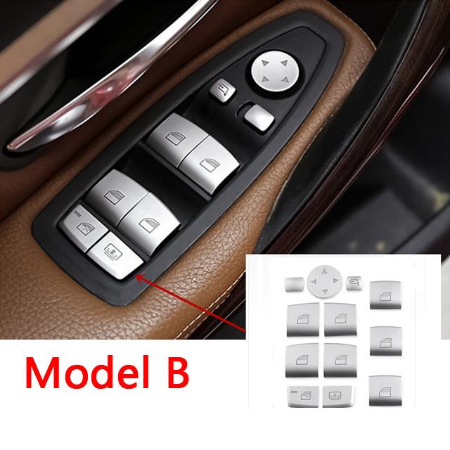 Хромированная наклейка на кнопку переключателя стеклоподъемника двери, окна, отделка для BMW F10 F11 F30 F31 F34 F36 F20 F21 F48, автомобильный стиль
