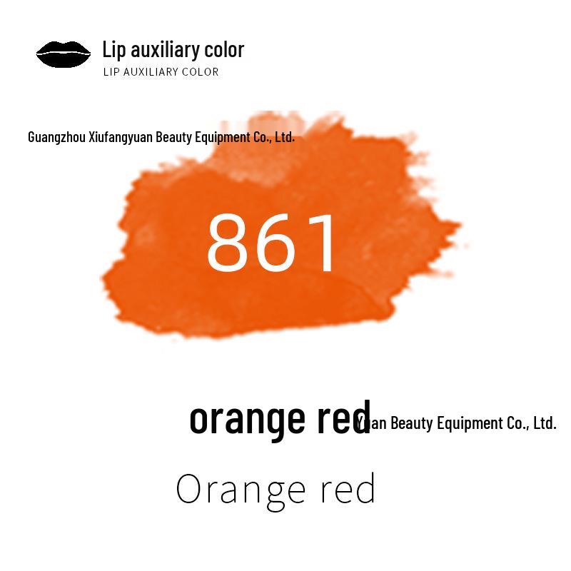 AIMOOSI Полуперманентный пигмент для микроблейдинга: Красный, Синий для бровей, Темные губы, Эмульсия телесного розового цвета