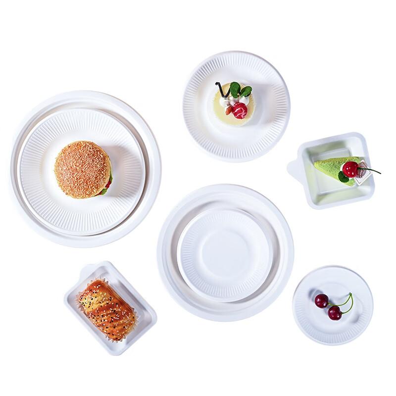 Disposable Paper Plates, Cake Plates, Barbecue Plates, Western-Style Plates, Art Drawing Paper Plates, 5 Inches, 20 Pieces
