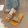 Holiday Cool Slippers Women's Outer Wear Seaside New Square Head Beach Shoes Show Soft Soles 2025 Small Summer
