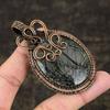 Black Rutile Handmade Copper Wire Wrap Jewelry Pendant 3.15" z9G57