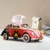 Креативная винтажная коробка для салфеток в американском стиле для автобуса, декоративный элемент для гостиной, служащий держателем салфеток и украшением для автомобиля.