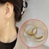Модные трендовые серьги с матовой текстурой для женщин, золотые серьги с простым темпераментом, индивидуальный пирсинг, большие серьги-кольца, ювелирные изделия