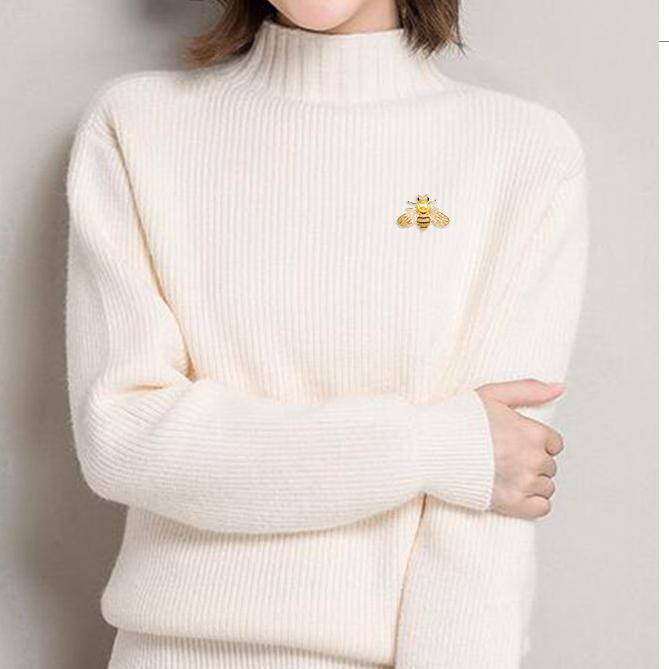 Брошь-пчела для элитных женщин, роскошное и элегантное украшение значка, креативные и универсальные аксессуары для одежды