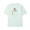 Fila X Maison Kitsune Fox T-Shirt Colorful Fox Dopamine Style Fashion Trendy Comfortable Casual Short Sleeve T-Shirt Unisex Tops F11U529101F-LG