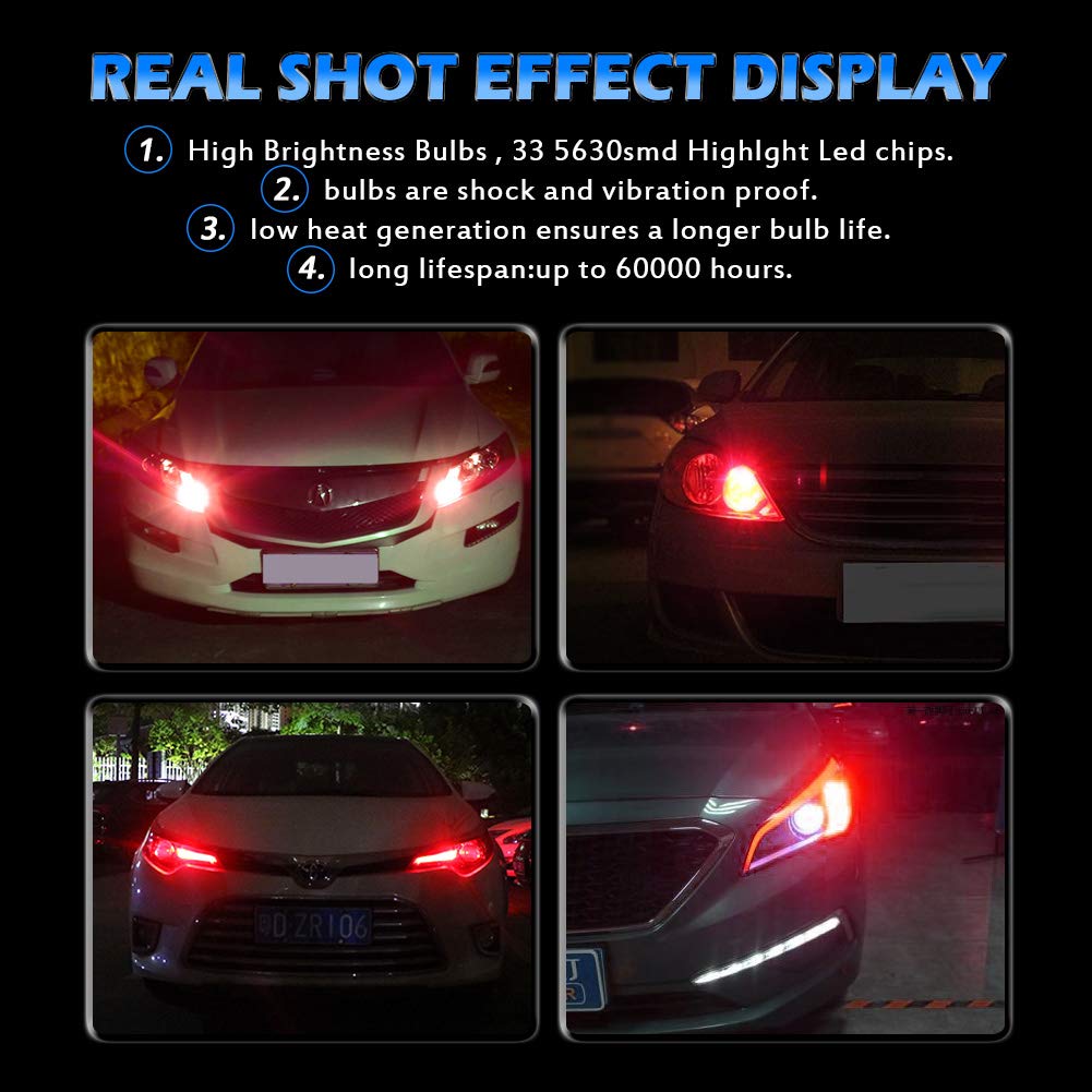KATUR 2 шт. BAU15S 7507 1156PY P21W 5630 33 SMD красный 900 люмен 8000K супер яркий светодиодный указатель поворота стоп-сигнала лампа 12 В 3,6 Вт