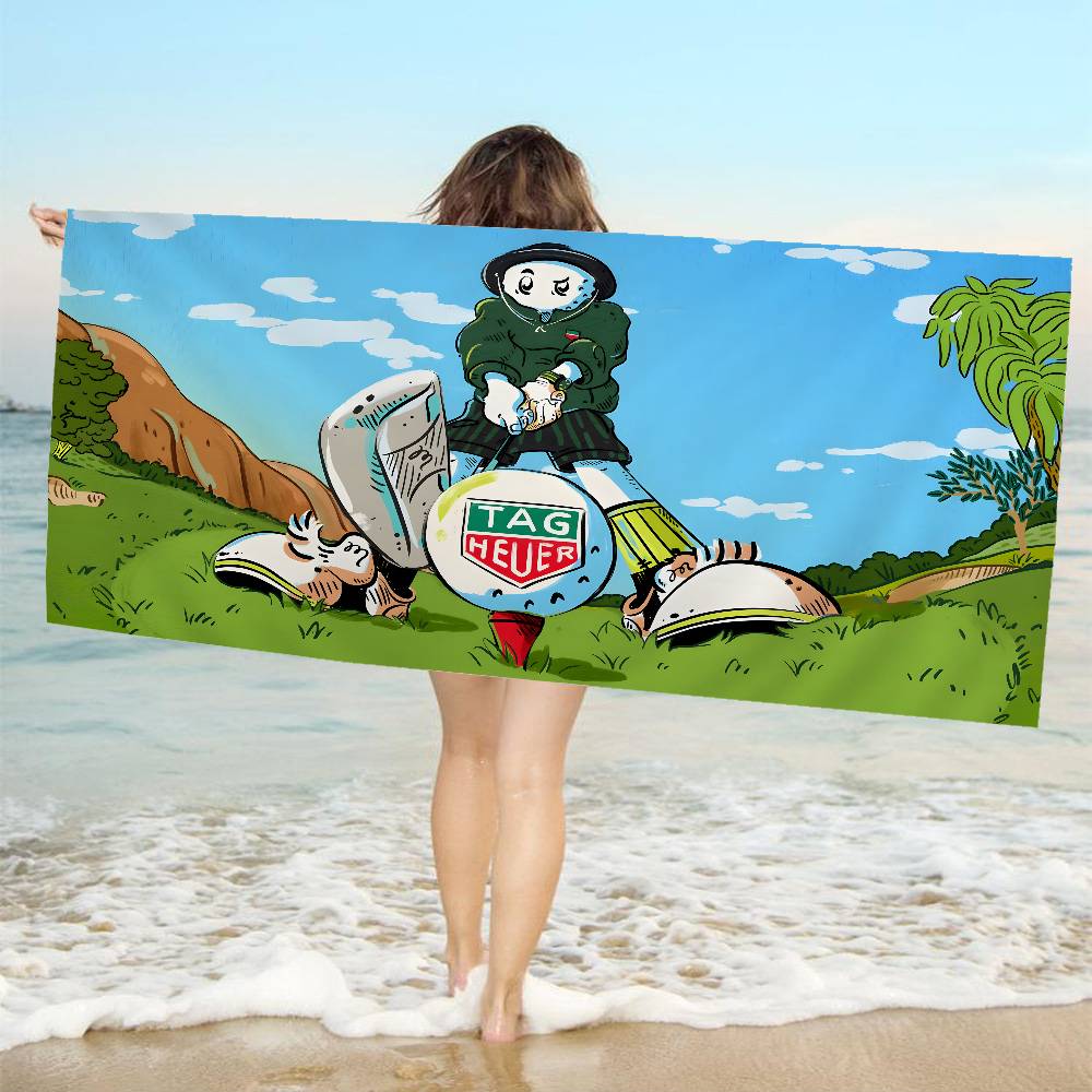 Fashion M-Malbon Golf Art Bath Towel Microfiber Soft Water Absorbing Breathable For Girl Kids Decorative Cartoon Beach Towel