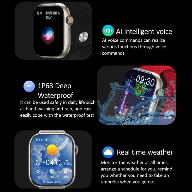 Rainbuvvy HK9 Pro Браслет Смарт-часы 2,02 дюйма OLED 410x494 LC11S BT 5.1 IP67 Водонепроницаемый Поддержка Bluetooth Вызовы Отслеживание Шагов Мониторинг Сна