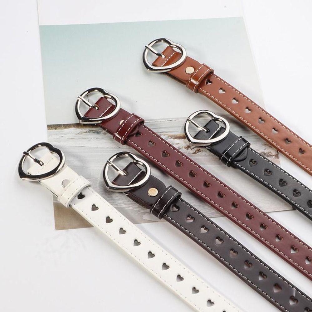 Gothic Love Heart Belts Punk Pin Buckle Waistband Fashion Waist Band For Women Man