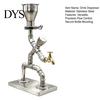 Bar Counter Whiskey Decanter Vintage Industrial Wine Dispenser, Metal Pipe Liquor Dispenser with Brass Tap, Countertop Unique Spirit Vodka Stand, Home