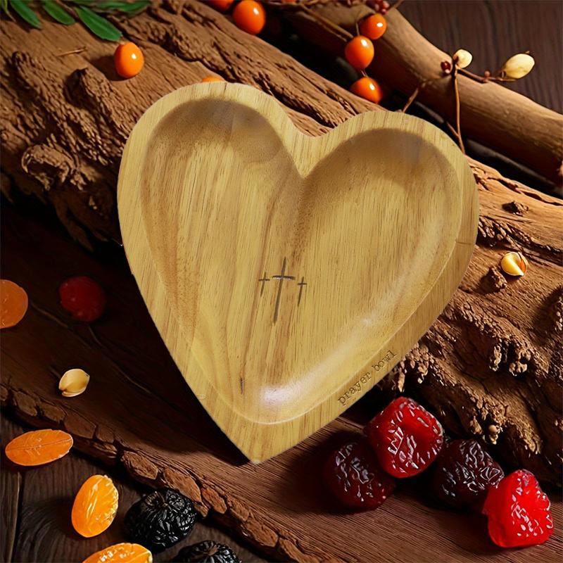 1 шт. без молитвенных карточек для прикроватных столиков, каминных полок, комодов, тумбочек, молитвенная чаша в форме сердца на День благодарения