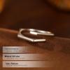 Кольцо Banyan Tree S925 Silver с шестиугольным минималистским открытым индексом - корейская мода