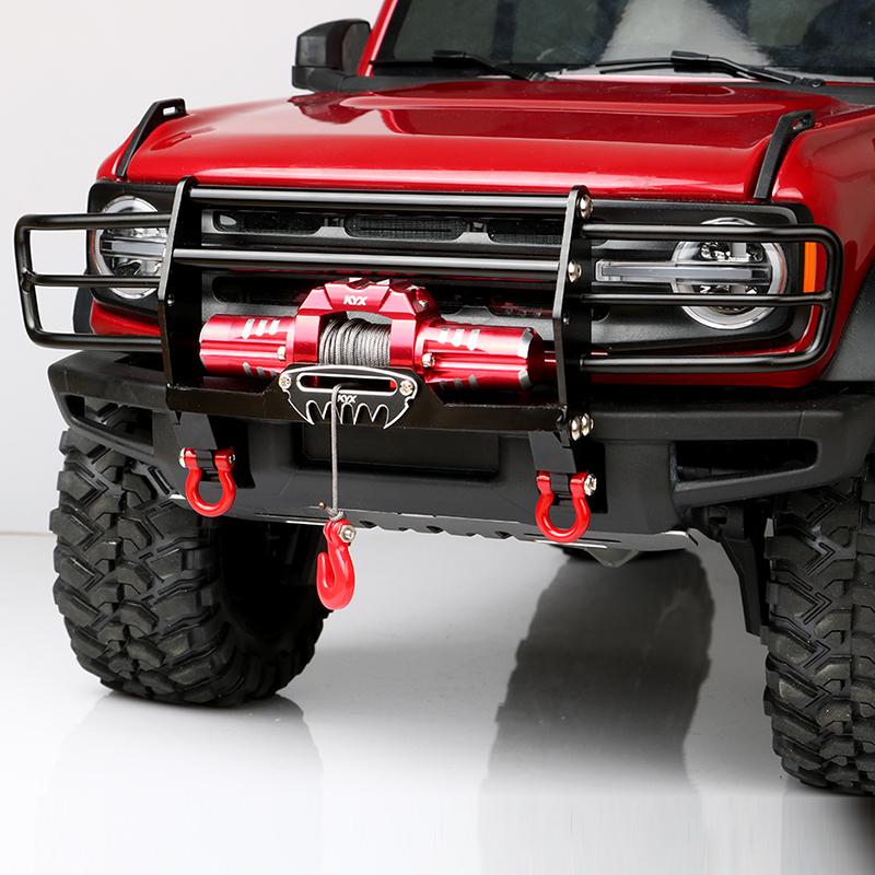 KYX Racing Alloy Front Bumper Upgrades Parts Accessories for 1/10 RC Crawler Car Traxxas TRX4 2021 Bronco