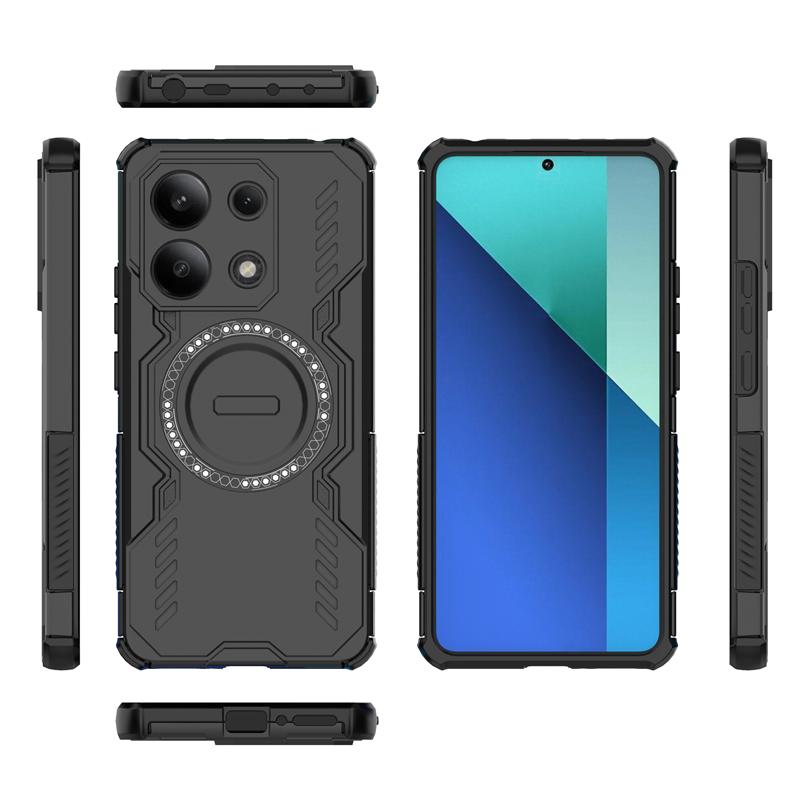 Чехол для Xiaomi Redmi Note 13 4G Чехол Redmi Note 13 4G Противоударный Магнитная Адсорбция Беспроводная Зарядка Крышка Для Чехла Redmi Note 13 4G