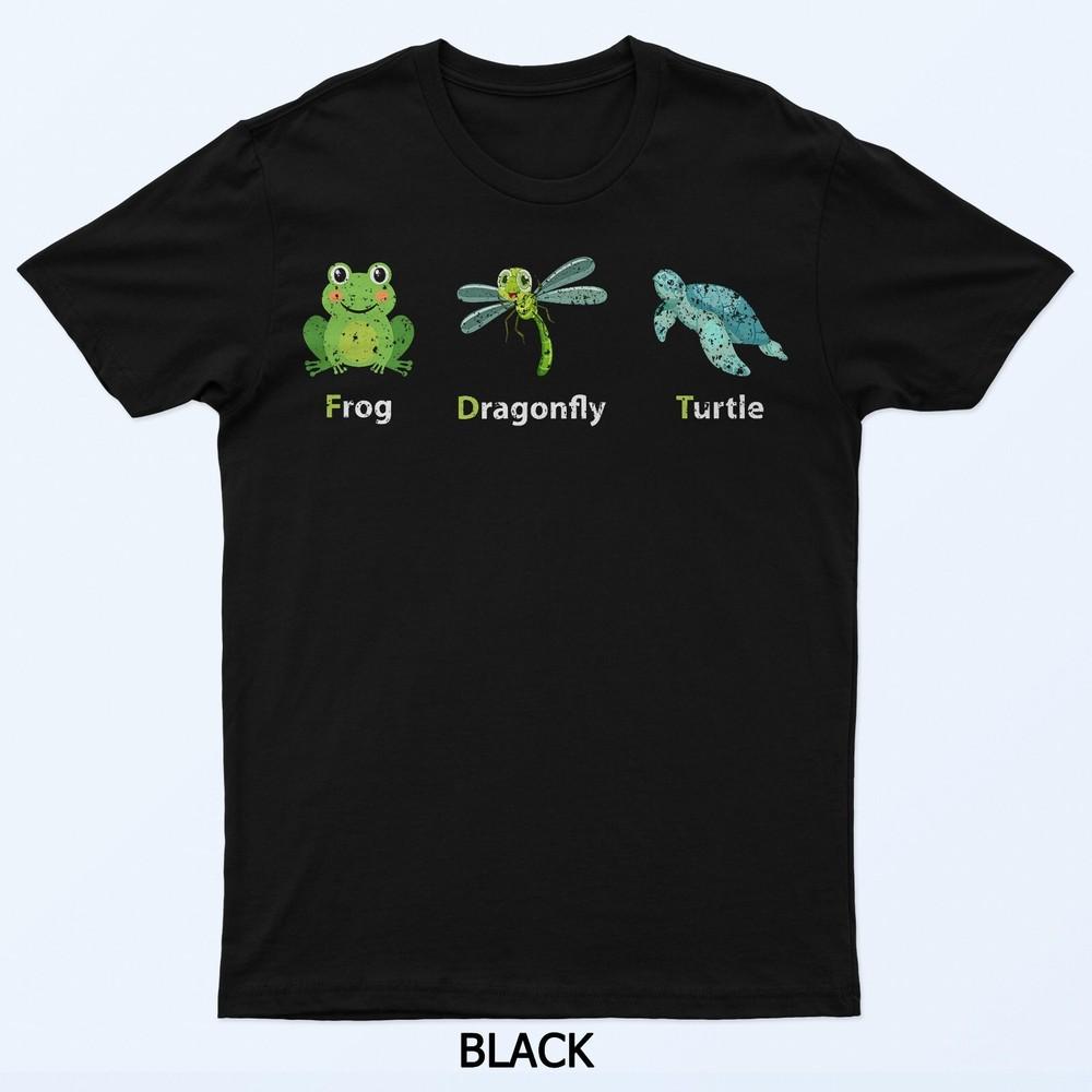 Subtle Political Humor Frog Dragonfly Turtle T-Shirt