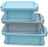 OSK EARTHY Container Lunch Box with Dividers, 600ml, Mint Green, Made in Japan, CNT-600