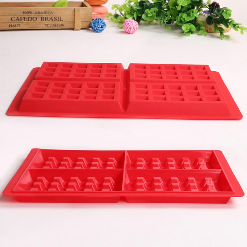 Безопасная 4-полая вафельная форма для шоколада и торта, силиконовая форма для выпечки, кухонные инструменты для приготовления пищи