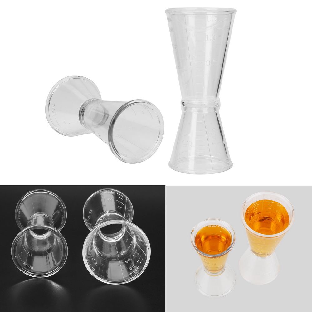 Party Bar Single Drink  Jigger Short Cocktail Shaker Double Shot Measure Cup