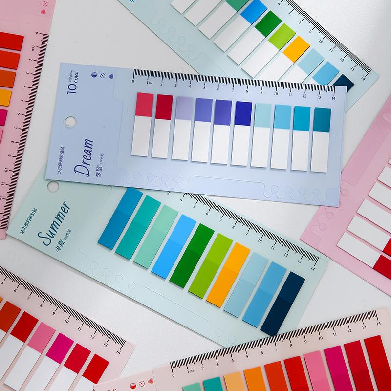1 шт. романтический цветной блокнот для заметок для домашних животных, липкие заметки 14 см, линейка, индексные наклейки, книжный маркер, офисная школа