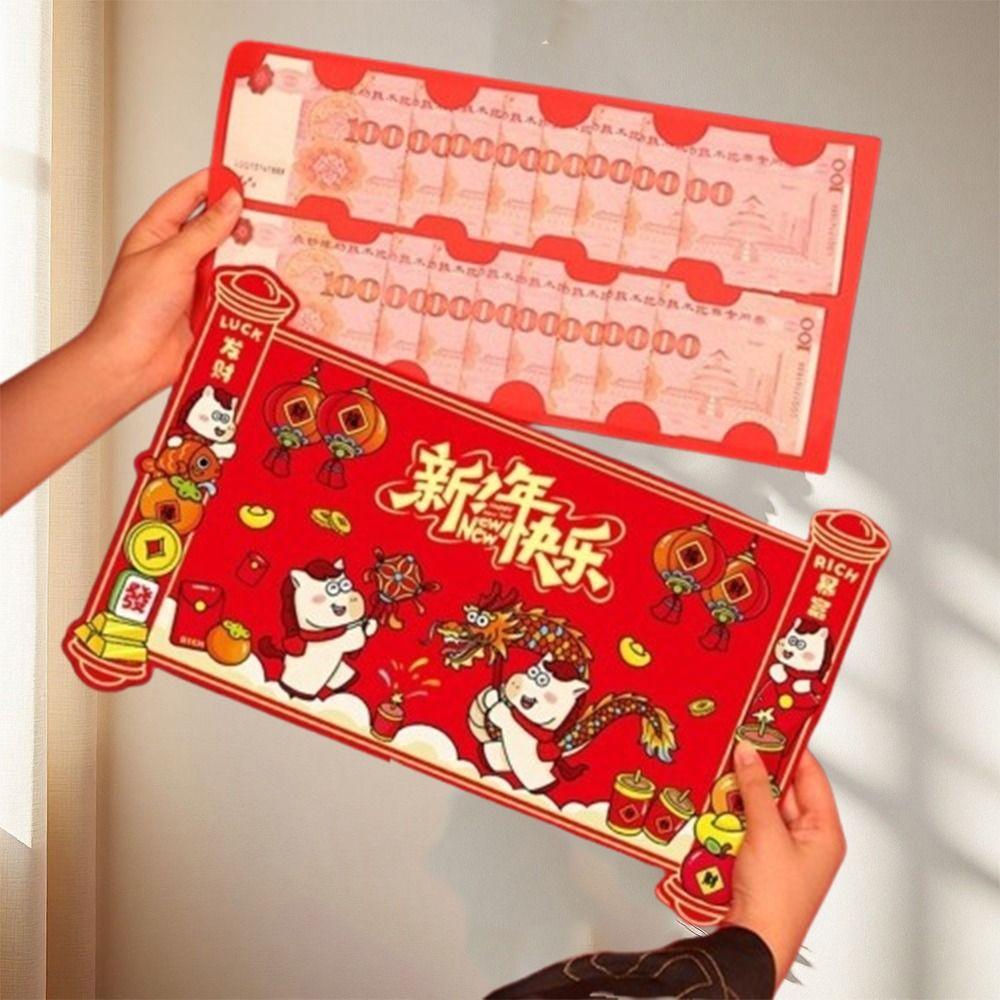 Traditional 2026 Horse Year Red Envelope Cartoon Lucky Red Pockets Birthday Celebration
