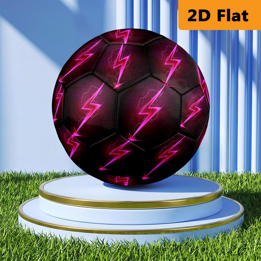 Neon Flame Skull Size Soccer Ball High Elasticity Match Universal Unique Gift Soccer Ball Suitable For Both Training And Competition Outdoor Sports