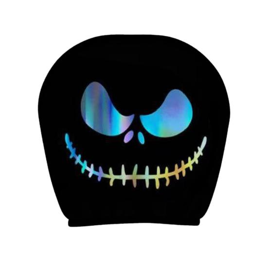 Skull Car Headrest Covers Spooky Print Auto Seat Head Rest