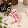 Decoration Articulated Skeleton Pendant 3D Printed Halloween Keychains  Purse Car Bag Accessories