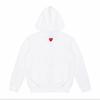 CDGplay Hoodie Couples Winter Heart Print Stand Collar Zip Sweatshirt Men Women