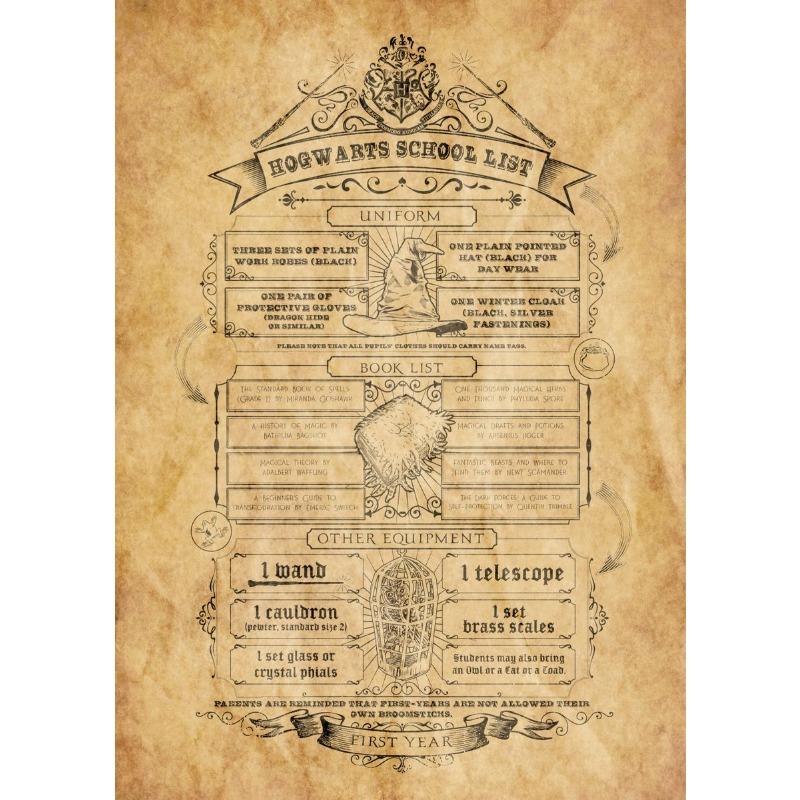Vintage Wizarding-World Magical Chart Poster Wands Divination Magic School Canvas Painting Wall Art Dark Academy Dorm Home Decor